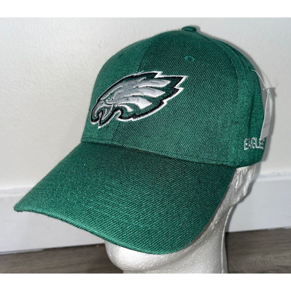 Vintage 90s Philadelphia Eagles Embroidered Green Adjustable Hat Cap Logo NWT